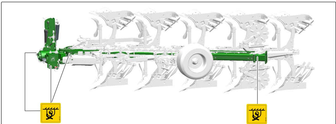 AMAZONE Teres 300 V avec roue de jauge oscillante - Arrimer la machine - 1