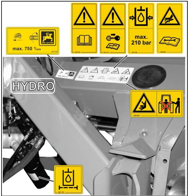 AMAZONE ZA-TS Hydro - Pictogrammes d'advertissement - 1