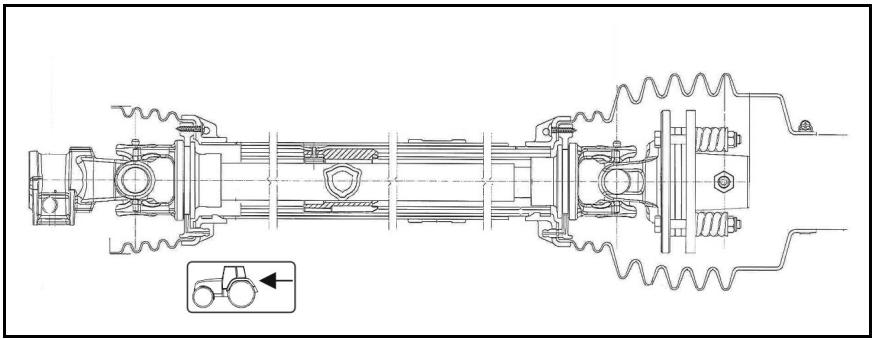 AMAZONE ZA-TS Profis Hydro - Arbre à cardan avec embrayage à friction (910 mm) - 1