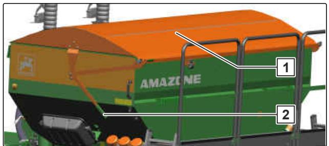 AMAZONE Primera DMC 3000 - Ouvrir et fermer la bache pivotante - 1