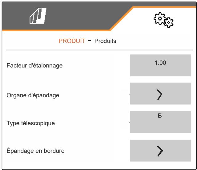 AMAZONE Logiciel ISOBUS ZG-TX - Gérer le produit - 1