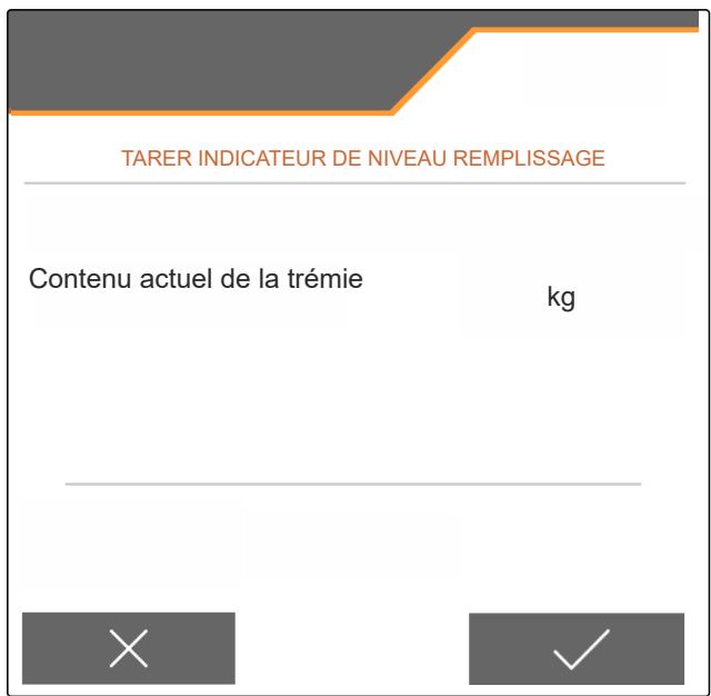 AMAZONE Logiciel ISOBUS ZG-TX - Tarer l'affichage du niveau de replissage - 1
