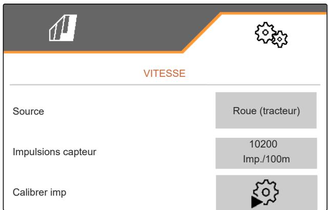AMAZONE Logiciel ISOBUS ZG-TX - Paramétrage du capteur de vitesse de la machine - 1