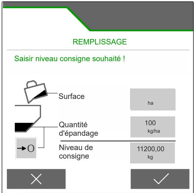 AMAZONE Logiciel ISOBUS ZG-TX - Remplir la trémie de produit à épandre avec la technique de pesée - 2