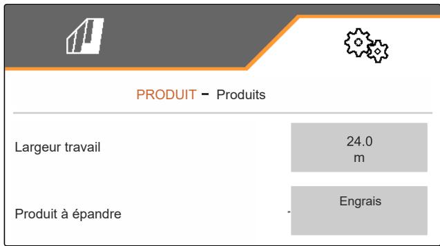AMAZONE Logiciel ISOBUS ZG-TX - Saisir les données du produit - 3