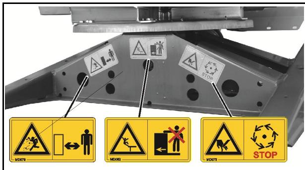 AMAZONE E +S 301 - Emplacement des pictogrammes d'advertissement et autres marquages - 4
