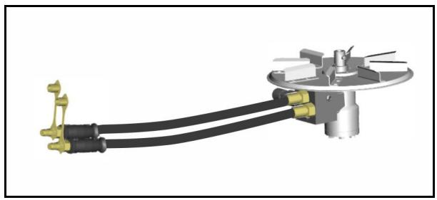 AMAZONE E +S 751 - Entrainement du disque d'épandage avec commande du régime via la régulation du début volumique du tracteur : - 1