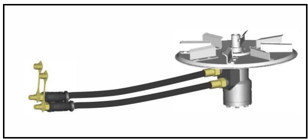 AMAZONE E +S H 301 - Entraînement du disque d'épandage par le moteur hydraulique - 1