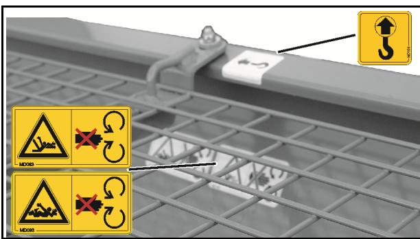AMAZONE E +S H 301 - Emplacement des pictogrammes d'avertissement et autres marquages - 3