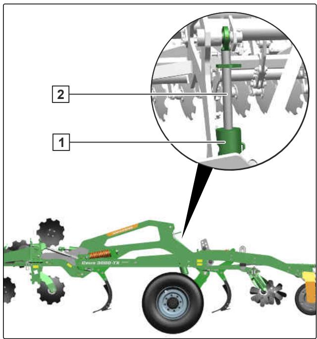 AMAZONE Ceus 3000-TX - Abaisser le châssis jusqu'à la position de transport - 1