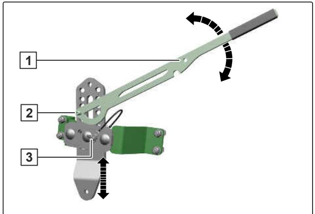 AMAZONE Ceus 3000-TX - Régler manuellement la profondeur de travail de l'égalisation - 1
