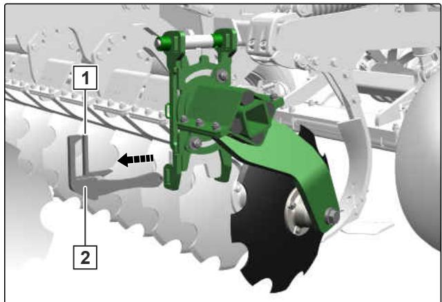 AMAZONE Ceus 3000-TX - Préparation des disques de bordure pour le déplacement sur route - 1