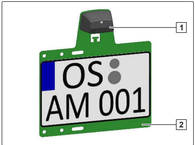 AMAZONE Ceus 3000-TX - Plaque d'immatriculation supplémentaire - 1