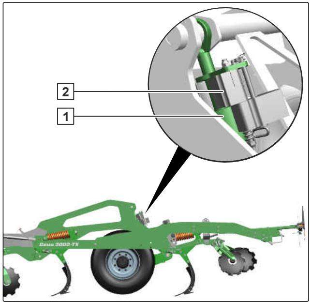 AMAZONE Ceus 3000-TX - Relever le châssis jusqu'à la position de travail sans rouleau - 1
