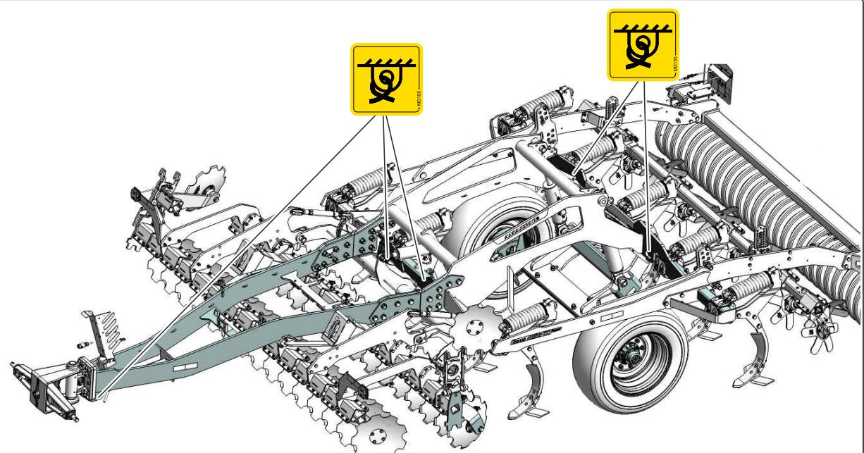 AMAZONE Ceus 4000-TX - Arrimer la machine - 1