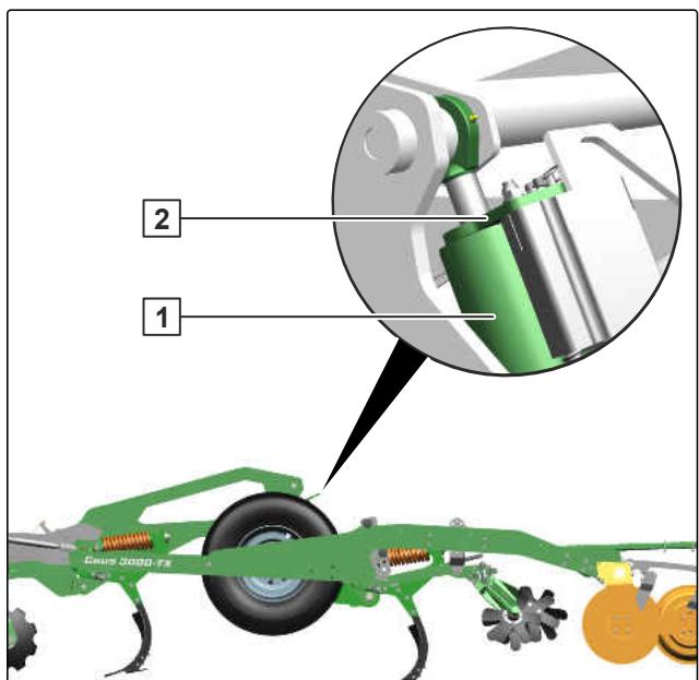 AMAZONE Ceus 4000-TX - Relever le chassin jusqu'à la position de travail avec rouleau - 1