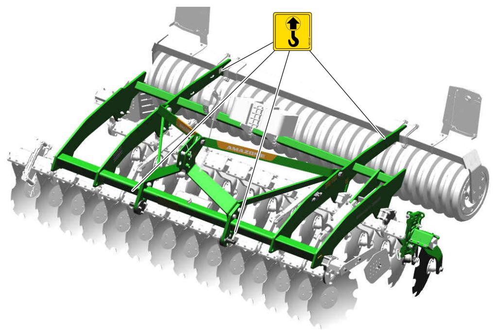 AMAZONE CatrosXL 3503 - Chargement de la machine à l'aide d'une grue - 1