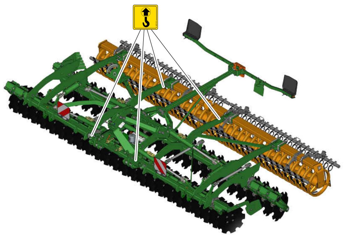 AMAZONE Catros 6003-2 - Chargement de la machine à l'aide d'une grue - 1