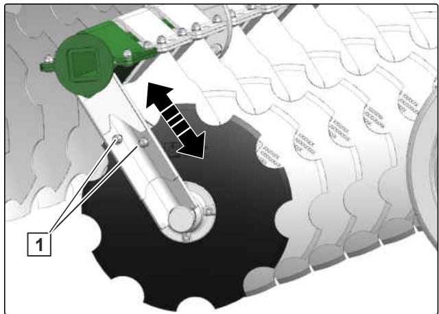 AMAZONE Catros 6003-2 - Réglage la profondeur de travail des disques de bordure - 1