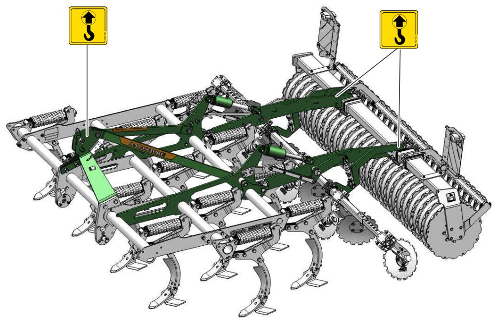 AMAZONE Cenio 3000 - Chargement de la machine à l'aide d'une grue - 1