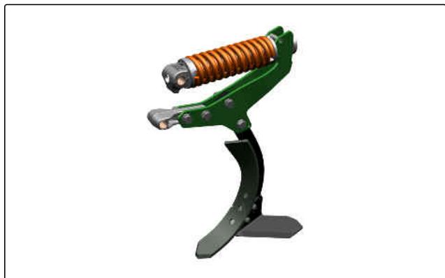 AMAZONE Cenio 3000 - Dents avec sécurité de surcharge à ressort de compression - 1