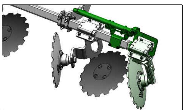 AMAZONE Cenio 3000 - Decaler hydrauliquement les disques d'égalisation des bords - 1