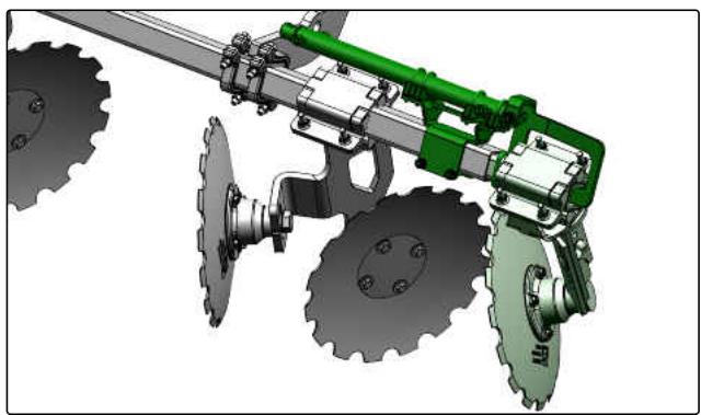 AMAZONE Cenio 3000 - Introduire par le circuit hydraulique les éléments de cordure en position de stationnement - 1