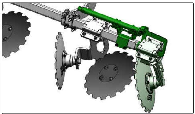 AMAZONE Cenio 3500 - Introduire par le circuit hydraulique les éléments de bordure en position de stationnement - 1