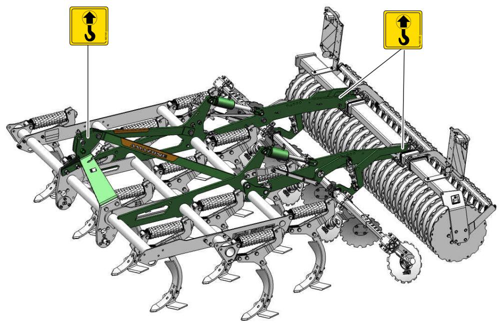 AMAZONE Cenio 3500 - Chargement de la machine à l'aide d'une grue - 1