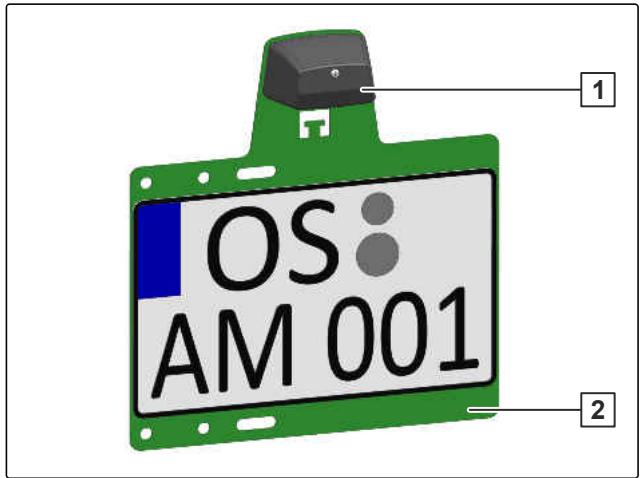 AMAZONE Catros 4003-2TS - Plaque d'immatriculation supplémentaire - 1