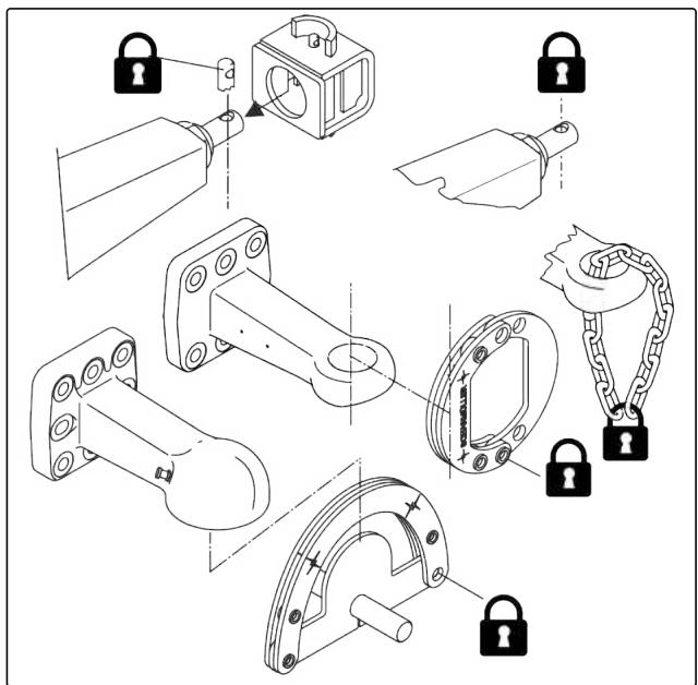 AMAZONE CatrosXL 5003-2TS - Enlever la protection contre les utilisations non autorisées - 1