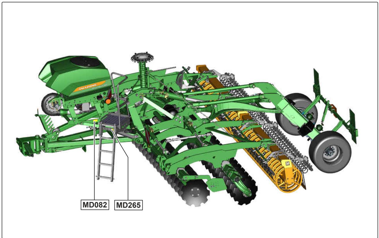 AMAZONE Catros 6003-2TS - Positions des pictogrammes d'advertisement - 4