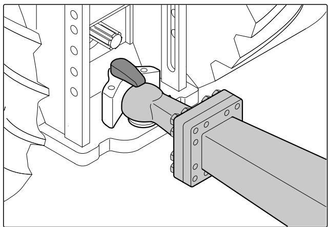 AMAZONE CatrosXL 6003-2TS - Découpler le dispositif d'attelage à boule - 1