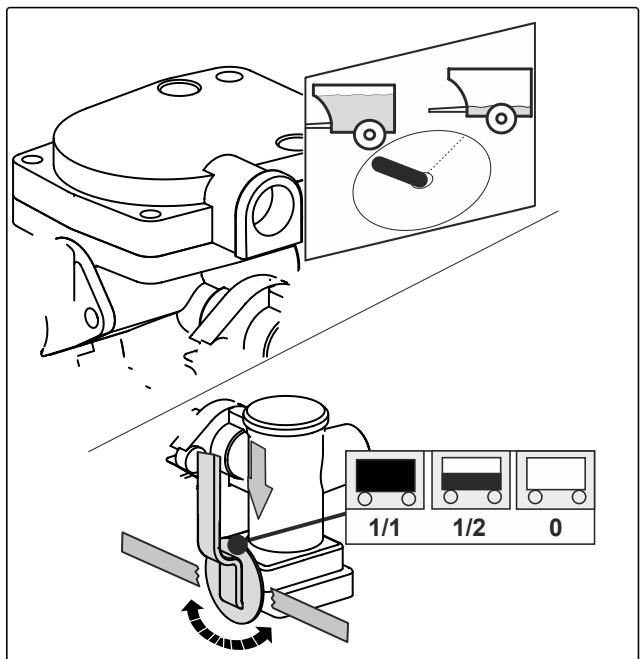 AMAZONE Primera DMC 6000-2 - Adapter le système de freinage pneumatique à deux conduites à l'état de chargement - 1
