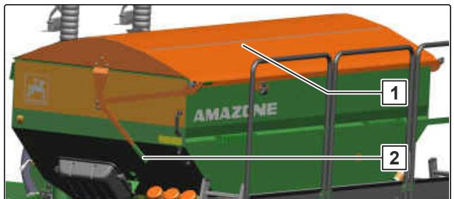 AMAZONE Primera DMC 6000-2 - Ouvrir et fermer la bache pivotante - 1