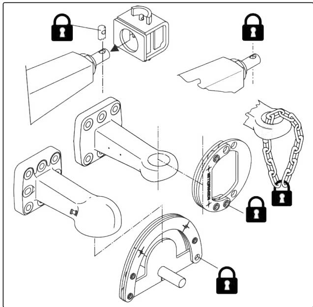 AMAZONE Primera DMC 6000-2 - Installer la protection contre les utilisations non autorisées - 1
