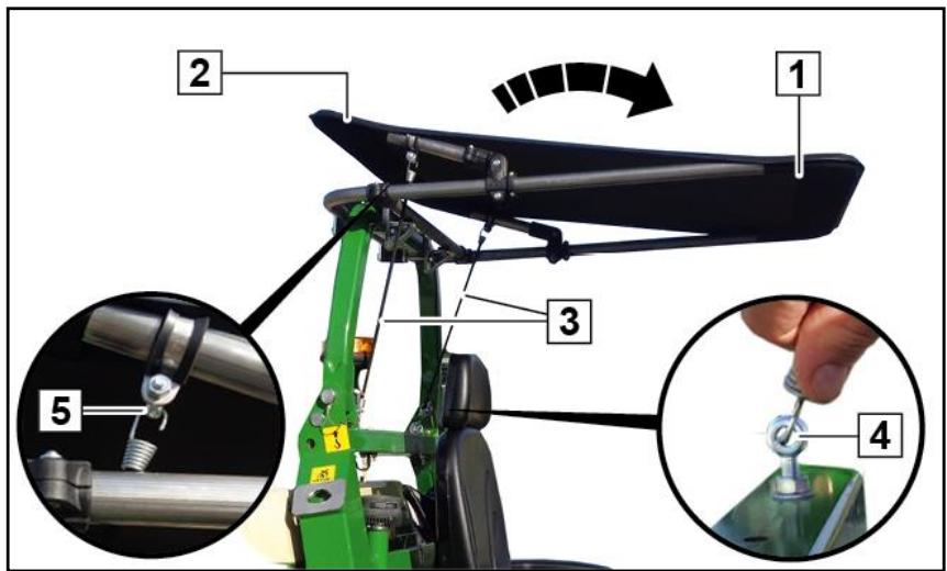 AMAZONE PH-1250 zDrive - Ouvrir la bâche de protection contre les intempéries - 1