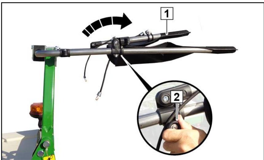 AMAZONE PH-1250 4WDi - Déposer la bâche de protection contre les intempéries - 1