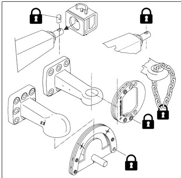AMAZONE ZG-TX 6800 Special - Installer la protection contre les utilisations non autorisées - 1