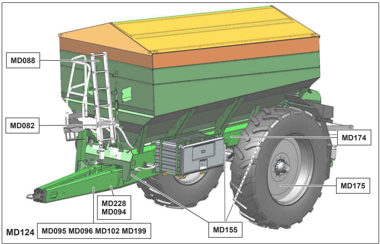 AMAZONE ZG-TX 6800 Special - Positions des pictogrammes d'advertisement - 1