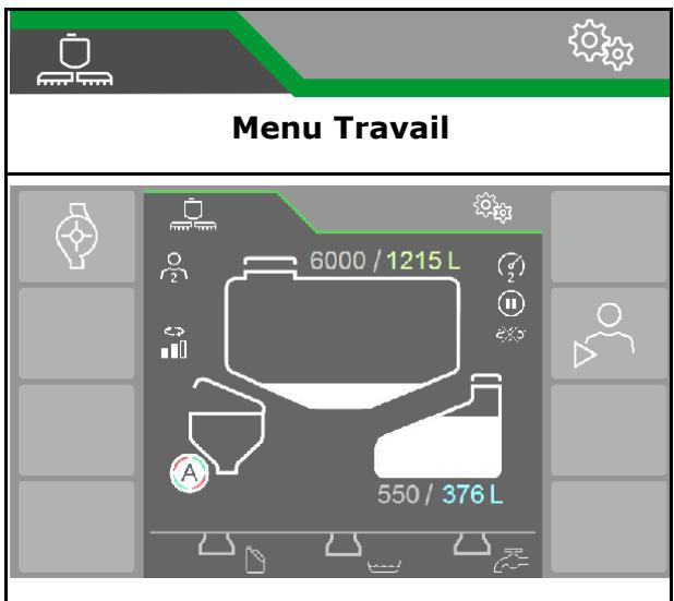 AMAZONE UX 7601 Super - Menu Travail / Fonctions spéciales - 3