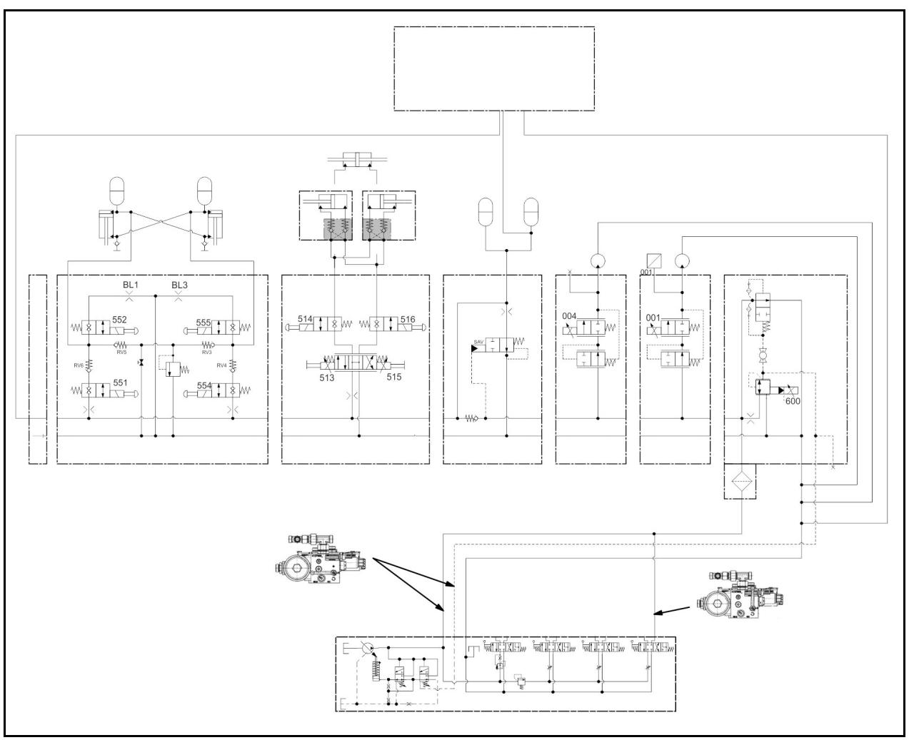 AMAZONE UX 7601 Super - Schéma hydraulique - 1