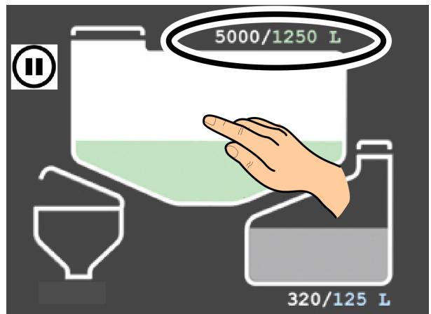 AMAZONE UX 8601 Super - Le replissage s'arrête automatiquement lorsque la consigne de niveau de replissage est atteinte. - 1