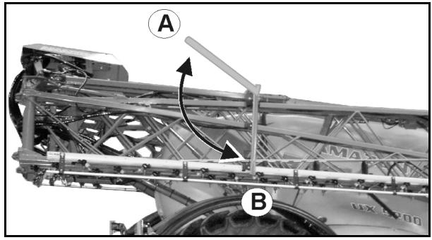 AMAZONE UX 8601 Super - Déverrouillage du verrouillage de transport - 1