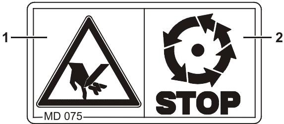AMAZONE UX 8601 Super - Structure des pictogrammes d'advertissement - 1