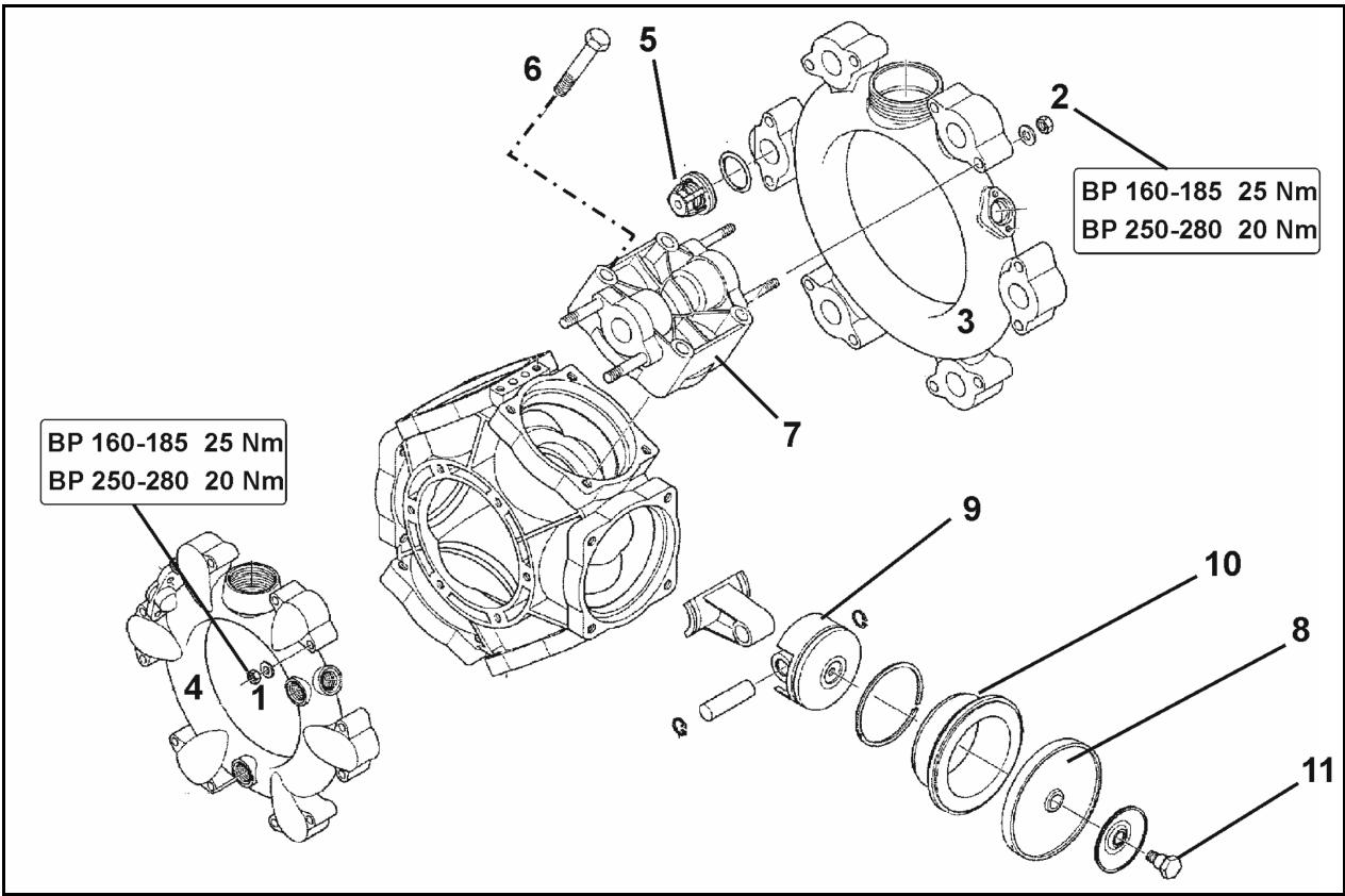 AMAZONE UX 8601 Super - Contrôle et remplacement des membranes de piston (opération en atelier) - 2