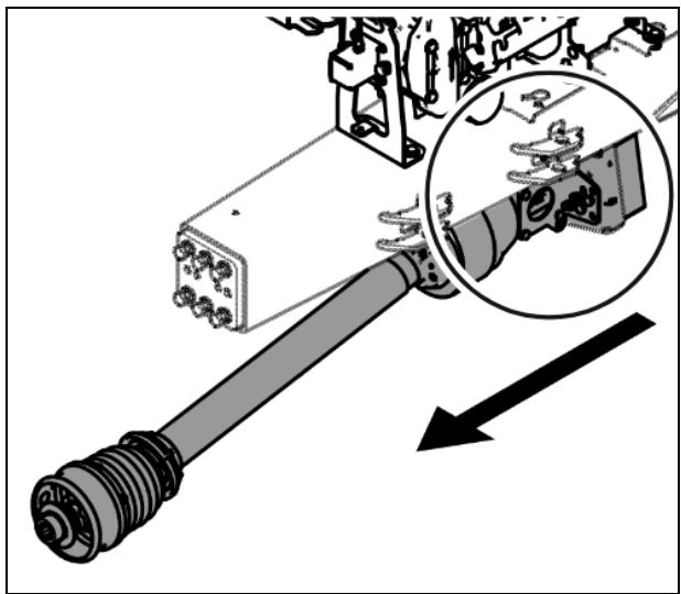 AMAZONE UX 3200 Special - Vidange de l'huile du boîtier de renvoi d'angle au niveau de l'entrainmente de l'arbre à cardan - 1
