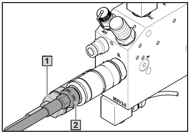 AMAZONE UX 3200 Special - Conduites de frein hydraulique du système hydraulique de freinage à deux conduites arrachées. - 1