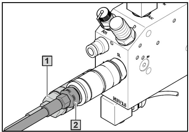 AMAZONE UX 4200Special - Conduites de frein hydraulique du système hydraulique de freinage à deux conduites arrachées. - 1