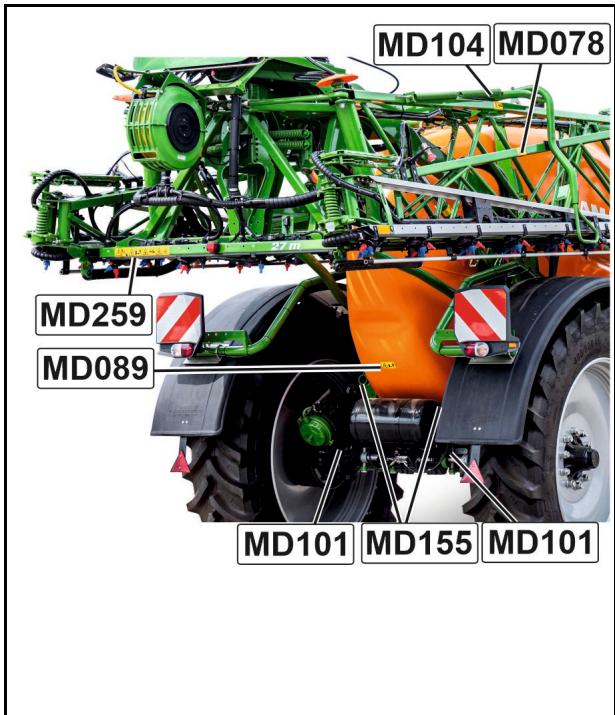 AMAZONE UX 4200Special - Pictogrammes d'avertissement - 3